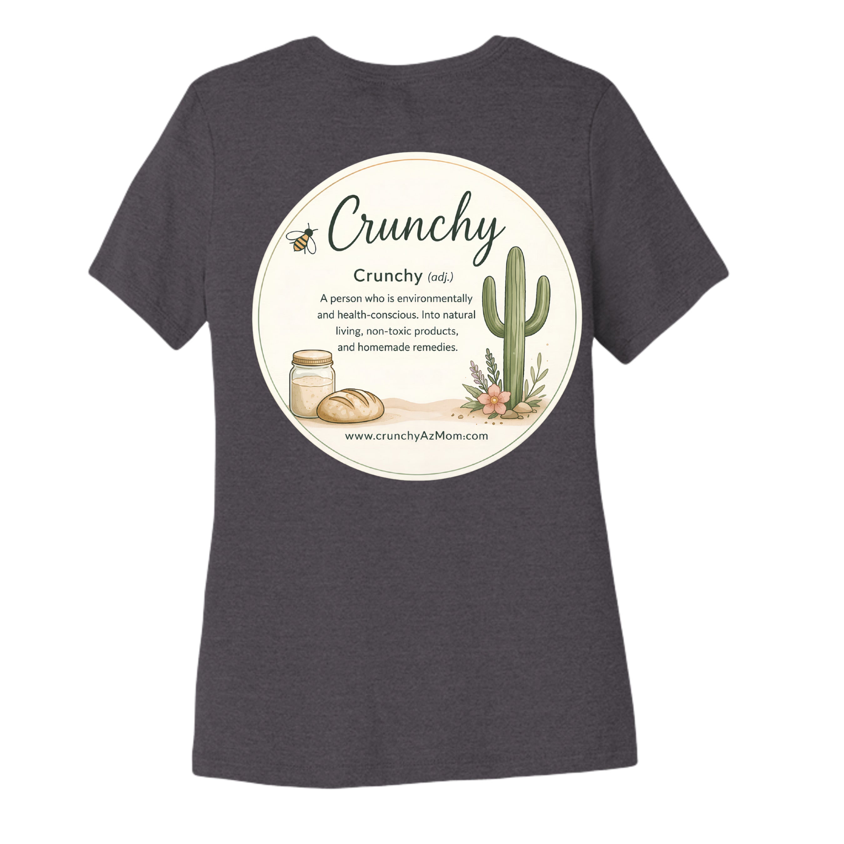 DARK GREY HEATHER - 6400CVC - BACK